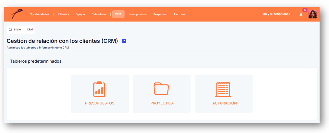 CRM Profesionales Projectum